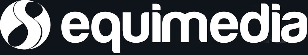 Equimedia's Logo in monocrhome